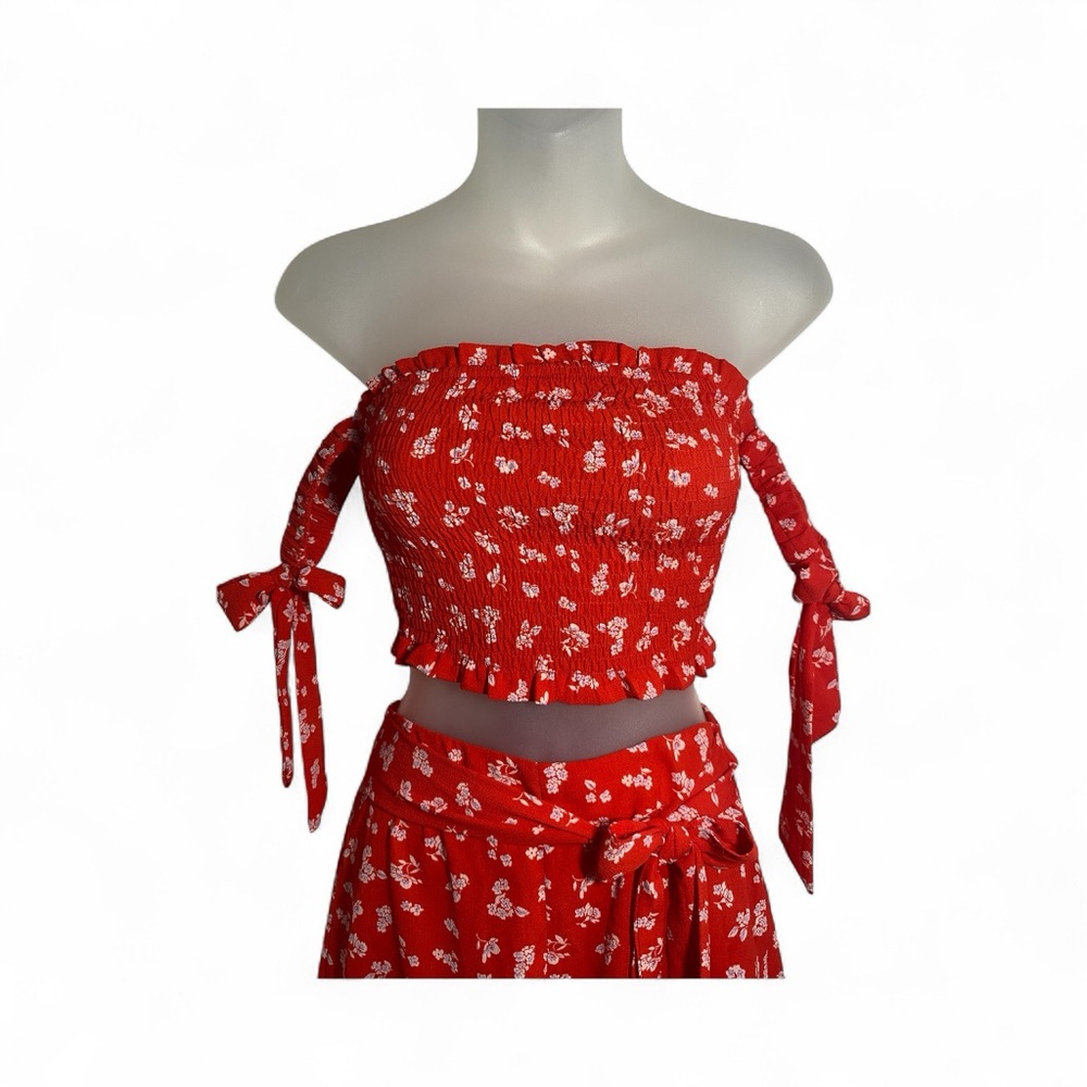Parisian Works Scarlet Floral Bandeau - Picture 4 of 12